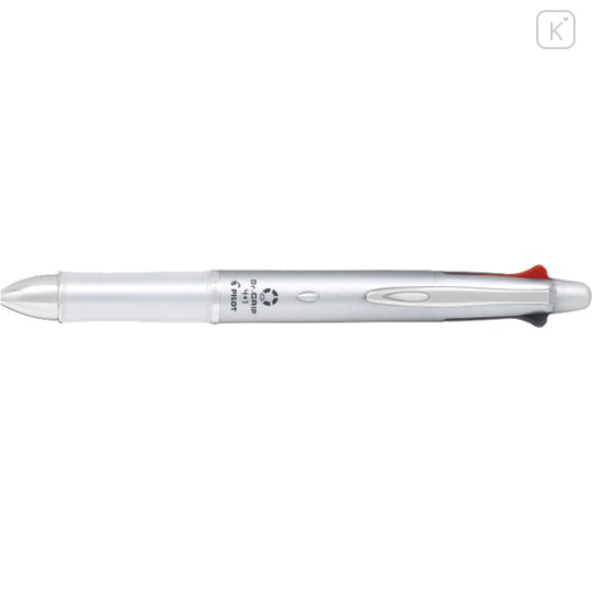 Japan Pilot Dr. Grip 4+1 Multi Ballpoint Pen - 0.7mm Silver - 2