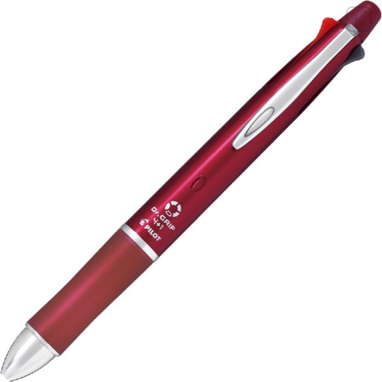 Japan Pilot Dr. Grip 4+1 Multi Ballpoint Pen - 0.7mm Bordeaux - 1