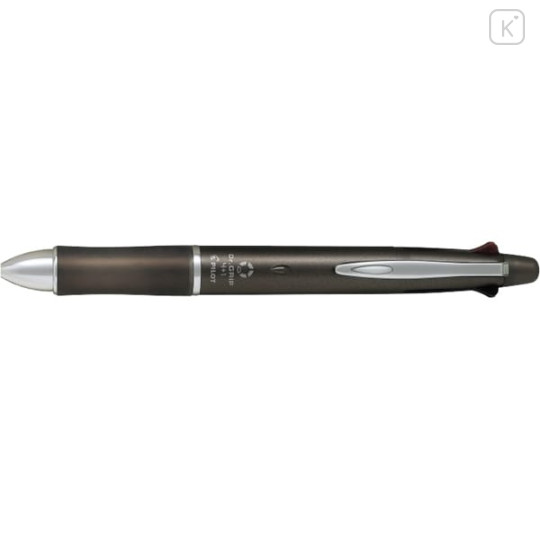 Japan Pilot Dr. Grip 4+1 Multi Ballpoint Pen - 0.5mm Ash Metal Brown - 2