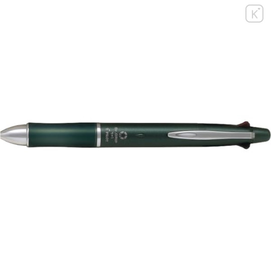 Japan Pilot Dr. Grip 4+1 Multi Ballpoint Pen - 0.5mm Ash Metal Olive - 2