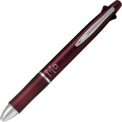 Japan Pilot Dr. Grip 4+1 Multi Ballpoint Pen - 0.5mm Ash Metal Bordeaux