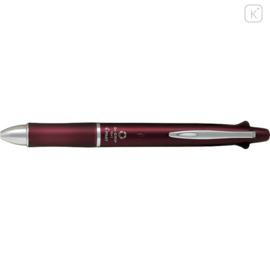Japan Pilot Dr. Grip 4+1 Multi Ballpoint Pen - 0.5mm Ash Metal Bordeaux - 2