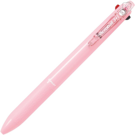 Japan Pilot Acroball 3+1 Multi Ballpoint Pen & Mechanical Pencil - 0.5mm Soft Pink - 1