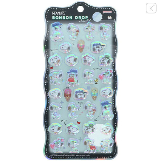Japan Peanuts Bonbon Drop Seal 3D Sticker - Snoopy : Siblings - 1