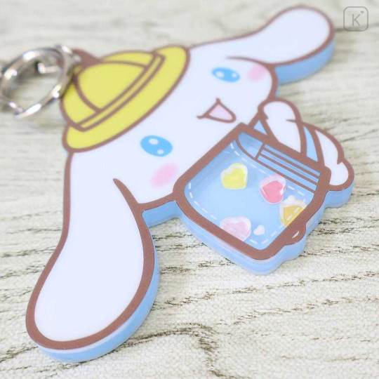 Japan Sanrio Shaker Acrylic Keychain - Cinnamoroll : School Backpack - 3