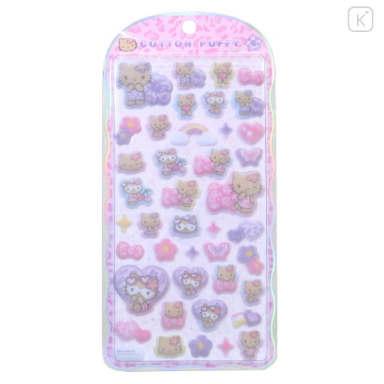 Japan Sanrio Cotton Puffy Seal - Hello Kitty : Leopard - 1