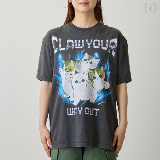 Japan Mofusand T-Shirt (L) - Claw Your Way Out Charcoal - 8