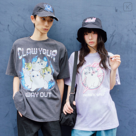 Japan Mofusand T-Shirt (M) - Meow N Roll Purple - 4