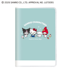 Japan Sanrio B6 Monthly Schedule Book - Characters Turquoise 2027