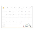 Japan Moomin B6 Monthly Schedule Book - Little My : Pink Red 2027 - 3