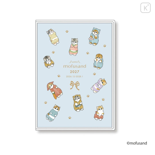Japan Mofusand B6 Planner Monthly & Weekly Schedule Book - Pajama Cat 2027 - 1