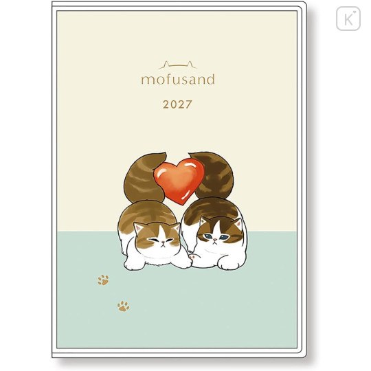 Japan Mofusand A6 Planner Monthly Schedule Book - Long-haired Norwegian Forest Cat 2027 - 1