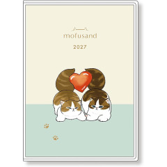 Japan Mofusand A6 Planner Monthly Schedule Book - Long-haired Norwegian Forest Cat 2027