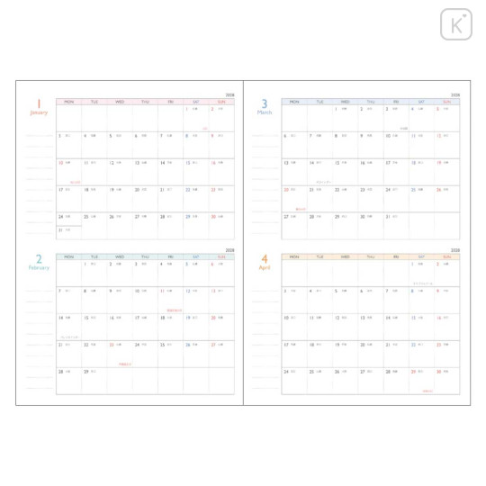 Japan Peanuts B6 Planner Weekly Schedule Book - Olaf & Snoopy : Love 2027 - 3