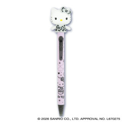 Japan Sanrio Action Mascot Ballpoint Pen - Hello Kitty : Leopard Gal Cat Purple
