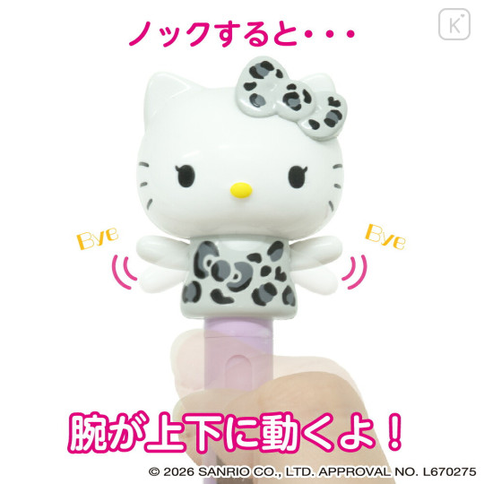 Japan Sanrio Action Mascot Ballpoint Pen - Hello Kitty : Leopard Gal Cat Purple - 3