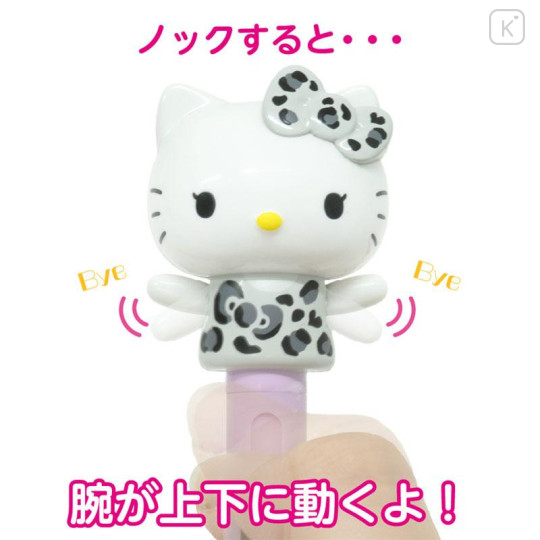 Japan Sanrio Action Mascot Ballpoint Pen - Hello Kitty : Leopard Gal Cat Purple - 6
