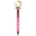 Japan Crayon Shin-chan Action Mascot Ballpoint Pen - Hello Kitty : Leopard Gal Cat Pink - 1