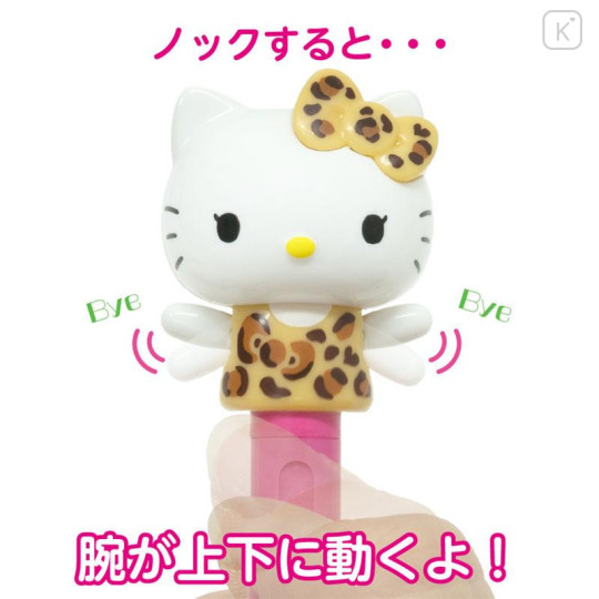 Japan Sanrio Action Mascot Ballpoint Pen - Hello Kitty : Leopard Gal Cat Pink - 6