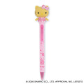 Japan Crayon Shin-chan Action Mascot Ballpoint Pen - Hello Kitty : Leopard Gal Cat Pink Sunburned Tan - 1