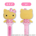 Japan Crayon Shin-chan Action Mascot Ballpoint Pen - Hello Kitty : Leopard Gal Cat Pink Sunburned Tan - 2