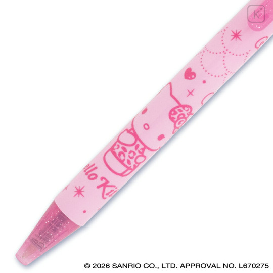 Japan Sanrio Action Mascot Ballpoint Pen - Hello Kitty : Leopard Gal Cat Pink Sunburned Tan - 4