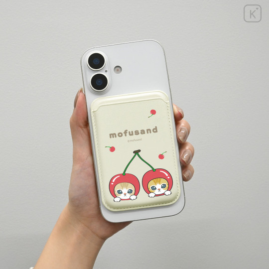 Japan Mofusand MagSafe Card Wallet - Cherry Cat - 2