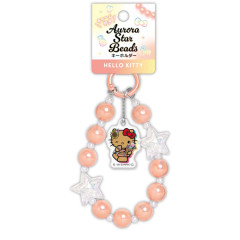 Japan Sanrio Aurora Star Bead Keychain with Carabiner Bag Charm - Hello Kitty : Tan Sunburned Swimsuit Summer