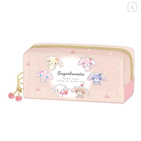 Japan Sanrio Box Pen Case - Sugarbunnies : Cherry Pink - 1