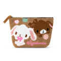 Japan Sanrio Chenille Embroidery Pouch - Sugarbunnies : Beige - 1