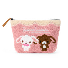Japan Sanrio Chenille Embroidery Pouch - Sugarbunnies : Pink