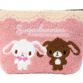 Japan Sanrio Chenille Embroidery Pouch - Sugarbunnies : Pink - 4