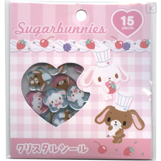 Japan Sanrio Crystal Seal - Sugarbunnies : Pink - 1