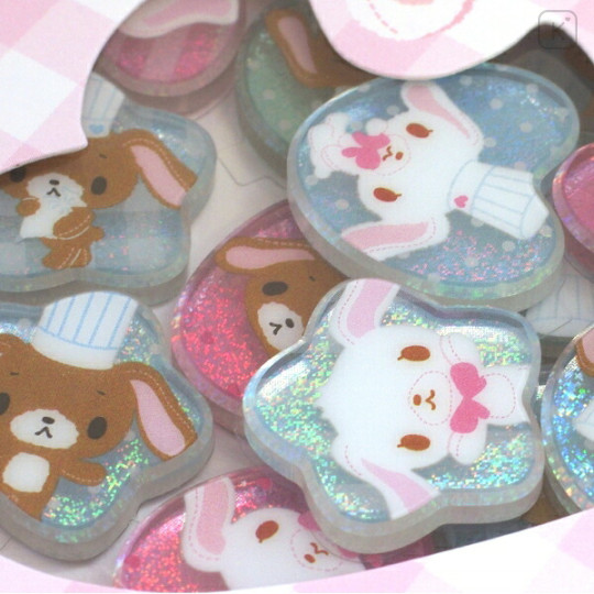 Japan Sanrio Crystal Seal - Sugarbunnies : Pink - 2