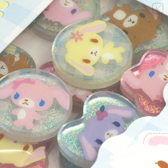 Japan Sanrio Crystal Seal - Sugarbunnies : Blue - 2