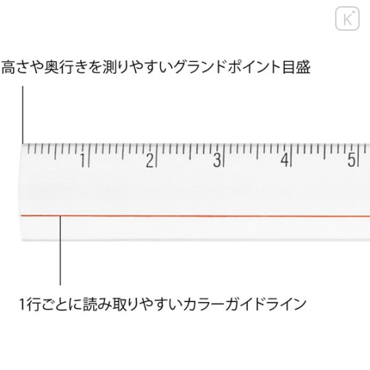 Japan Midori Lens Ruler 15cm - Transparent - 4