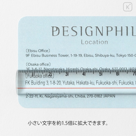 Japan Midori Lens Ruler 15cm - Transparent - 5