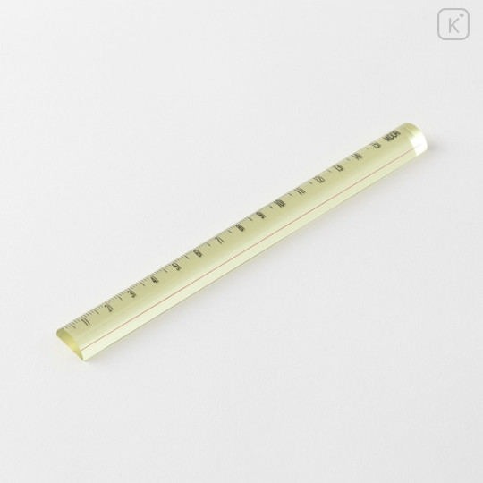 Japan Midori Lens Ruler 15cm - Yellow - 3