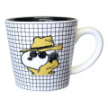 Japan Peanuts Ceramic Mug - Snoopy : Joe Cool Color Check Detective - 1