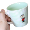 Japan Peanuts Ceramic Mug - Color Check Linus Green - 2