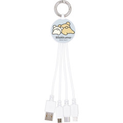 Japan San-X Multi Charging Cable - Korilakkuma & Rilakkuma : Blue
