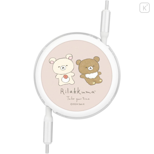 Japan San-X PD60W USB Type-C Retractable Cable - Chairoikoguma & Korilakkuma - 1