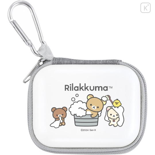 Japan San-X Compact Gadget Pouch - Rilakkuma : Bath - 1