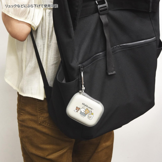 Japan San-X Compact Gadget Pouch - Rilakkuma : Bath - 6