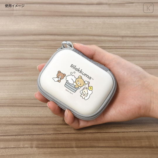 Japan San-X Compact Gadget Pouch - Rilakkuma : Bath - 7