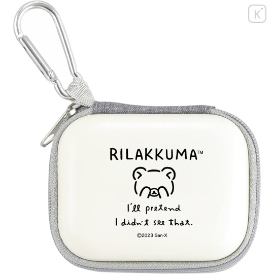 Japan San-X Compact Gadget Pouch - Rilakkuma : Blindfold - 1