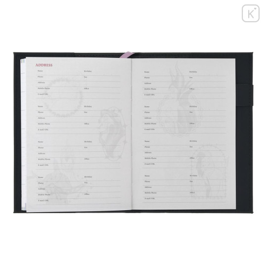 Japan Disney Store B6 Planner Monthly Schedule Book - Villains : Embossed 2027 - 4