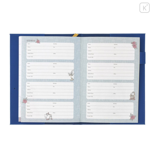 Japan Disney Store B6 Planner Monthly Schedule Book - Beauty and the Beast : Embossed 2027 - 5