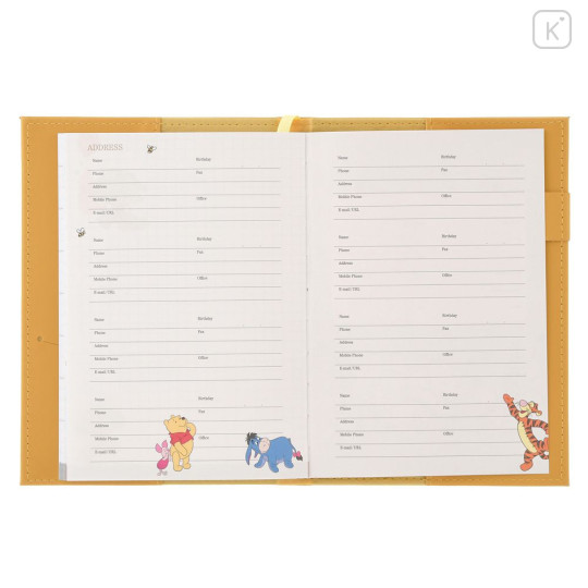Japan Disney Store B6 Planner Monthly Schedule Book - Winnie the Pooh : Embossed 2027 - 5