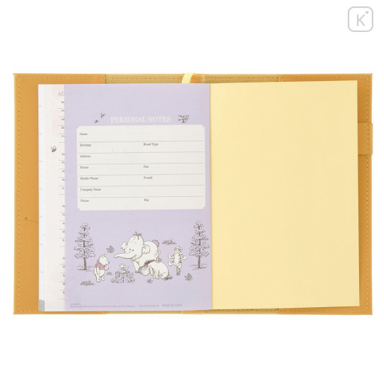 Japan Disney Store B6 Planner Monthly Schedule Book - Winnie the Pooh : Embossed 2027 - 6